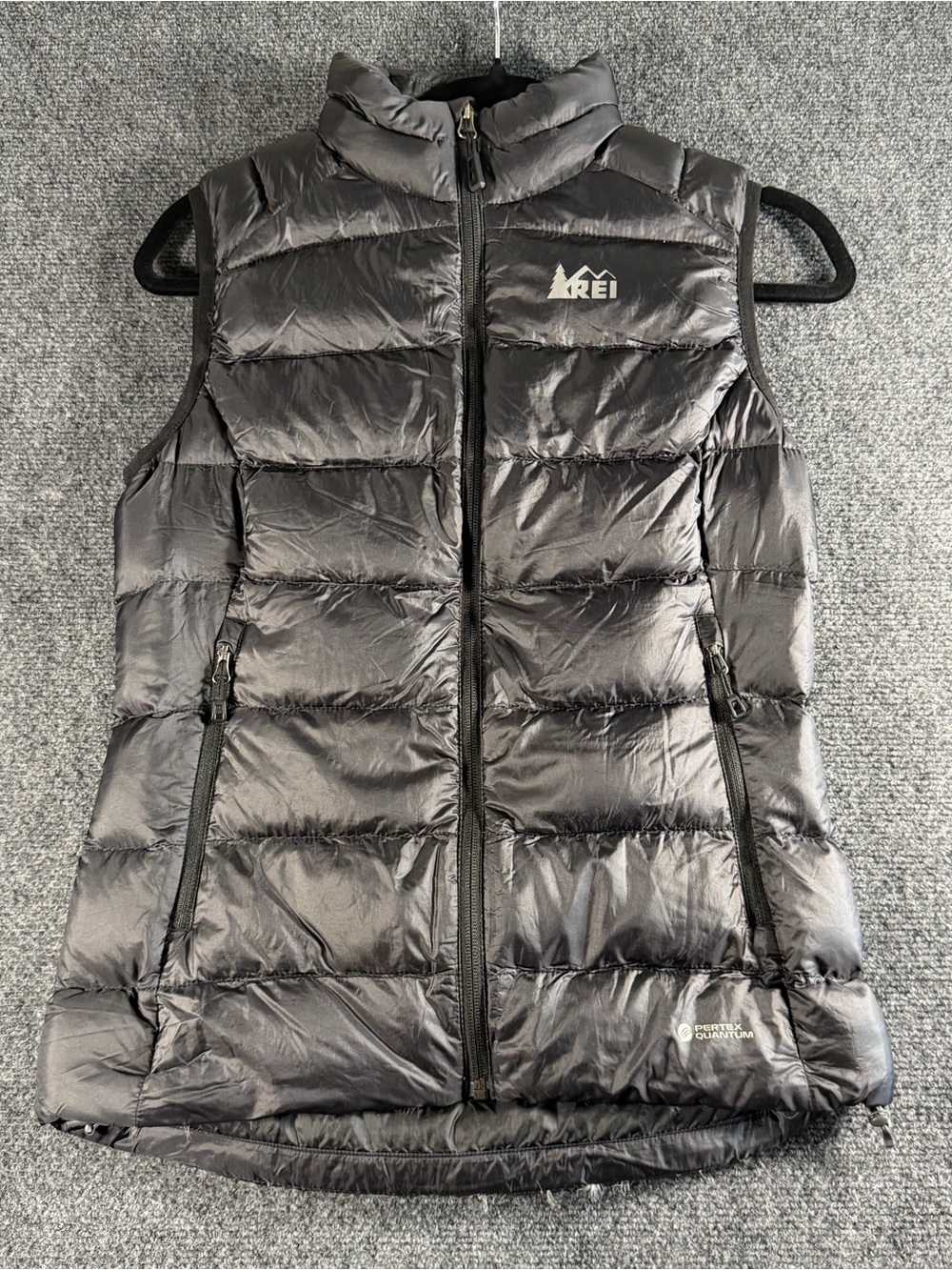 REI Co-op Down Vest Women's XS Black Pertex Quantum Packable Puffer